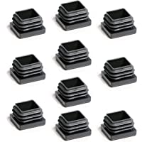 Enkotrade 10 tapones de láminas para tubos cuadrados- 12 x 12 mm- cubierta de tubo de plástico de polietileno de alta…